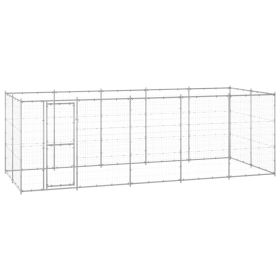 Outdoor Dog Kennel Galvanized Steel 130.2 ftÂ²