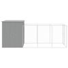 Dog House with Run Light Gray 65"x179.1"x71.3" Galvanized Steel