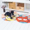 Touchdog Cartoon Shoe-faced Monster Rounded Cat and Dog Mat