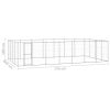 Outdoor Dog Kennel Galvanized Steel 364.7 ftÂ²