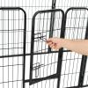 Dog Playpen 16 Panels Steel 31.5"x31.5" Black