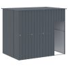 Dog House with Run Anthracite 84.3"x340.6"x71.3" Galvanized Steel