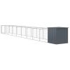 Dog House with Run Anthracite 43.3"x400.4"x43.3" Galvanized Steel