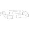 Dog Kennel Silver 269.1 ftÂ² Steel