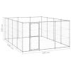 Outdoor Dog Kennel Galvanized Steel 156.3 ftÂ²