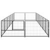 Dog Kennel Black 150.7 ftÂ² Steel