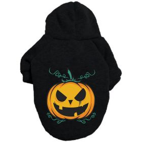 Halloween Pumpkin Dog Pattern Sweater Clothes (Option: Pumpkin Black-XS)