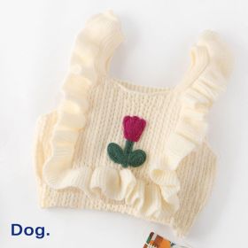 Dog Clothes Short Knitted Sweater Pet (Option: AD Apricot-S)