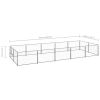 Dog Kennel Silver 107.6 ftÂ² Steel