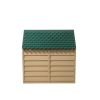 Dog House for Small Dogs, Beige/Green