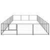 Dog Kennel Black 322.9 ftÂ² Steel