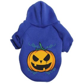 Halloween Pumpkin Dog Pattern Sweater Clothes (Option: Pumpkin Blue-M)